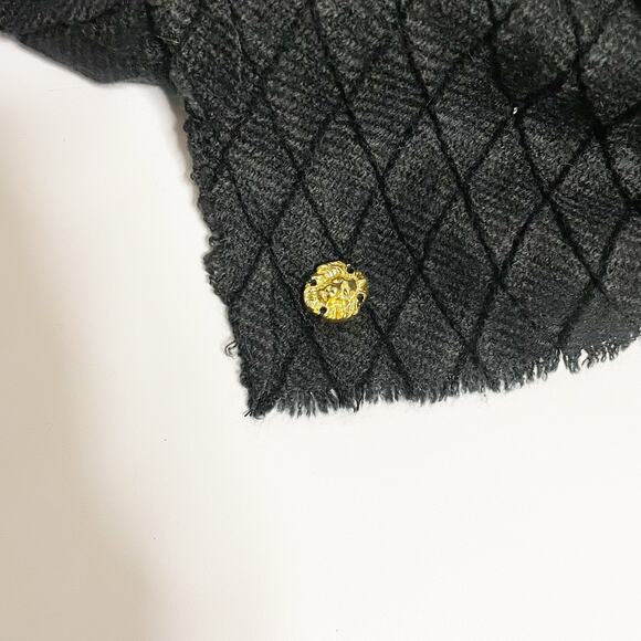 New! Anne Klein Black Diamond Pleated Wrap - Picture 5 of 8